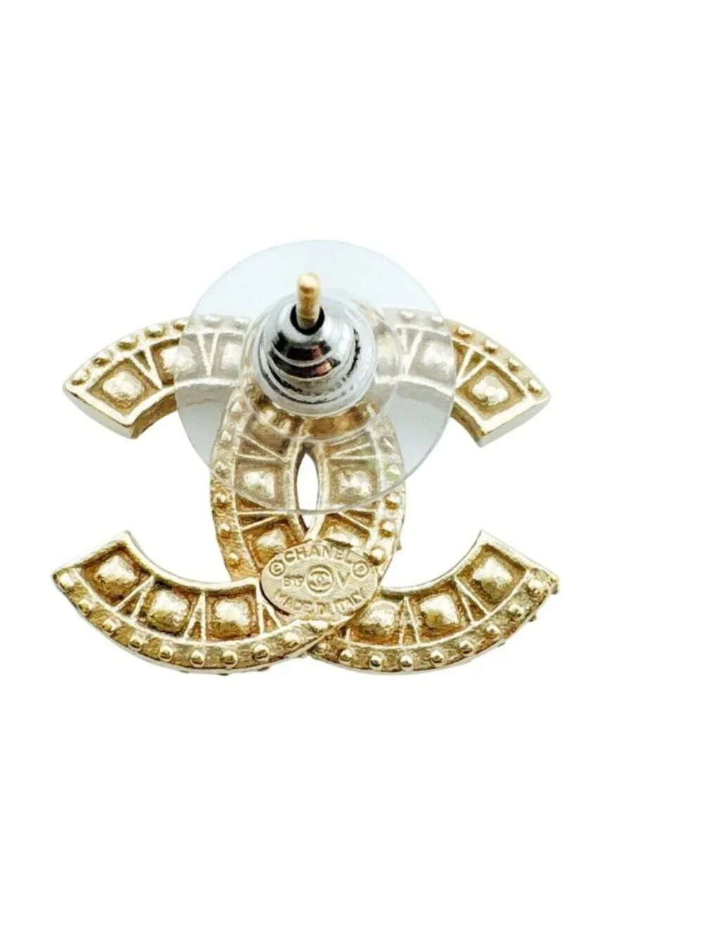 Chanel CC Logo Single Earrings Gold